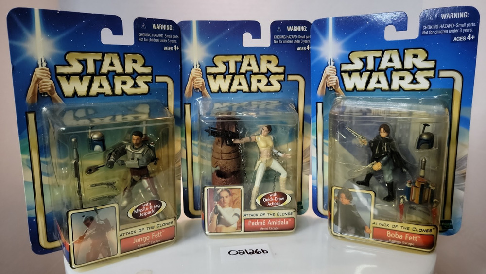Hasbro Star Wars Episode II: Padme Amidala Boba Fett Jango Fett Action Figures